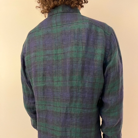 Xacus slim fit long sleeve plaid button down size 15 3/4 / 40. (M) - Picture 5 of 5